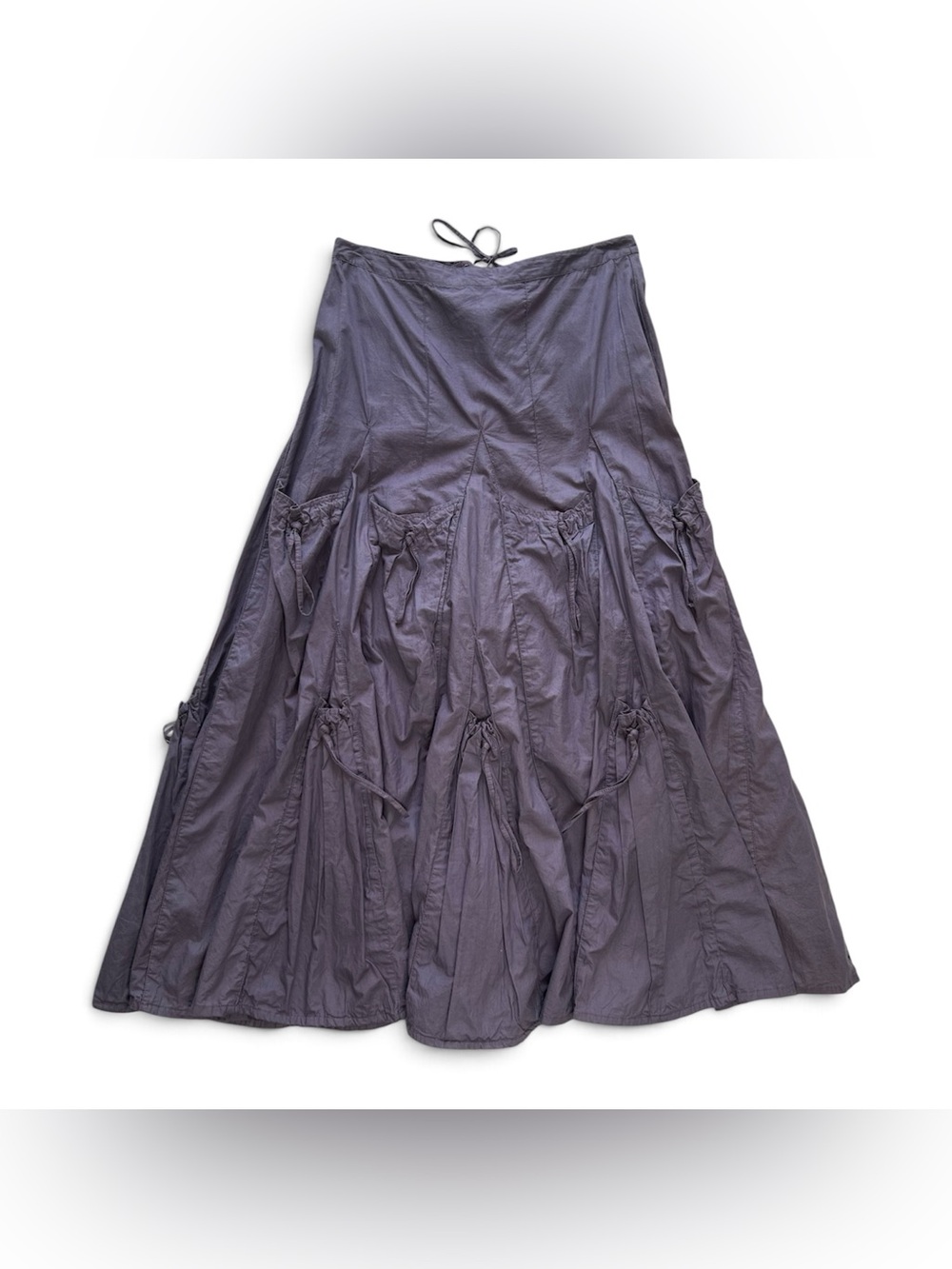 Vintage 90s Y2K Parachute Cargo Maxi Skirt